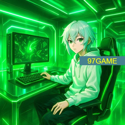 Imagem promocional da 97GAME mostrando a plataforma e suas vantagens