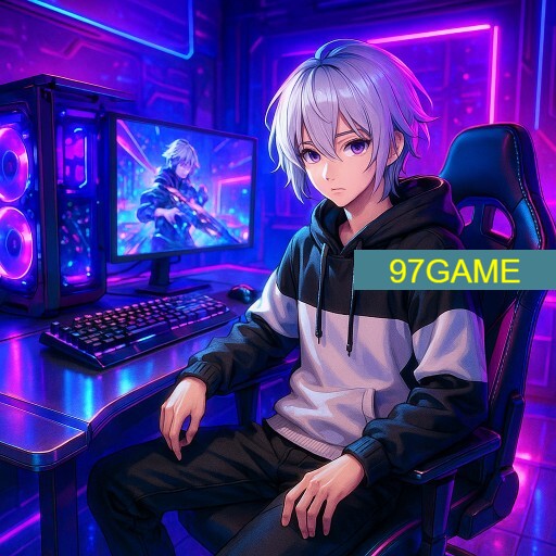 Imagem promocional da 97GAME mostrando a plataforma e suas vantagens