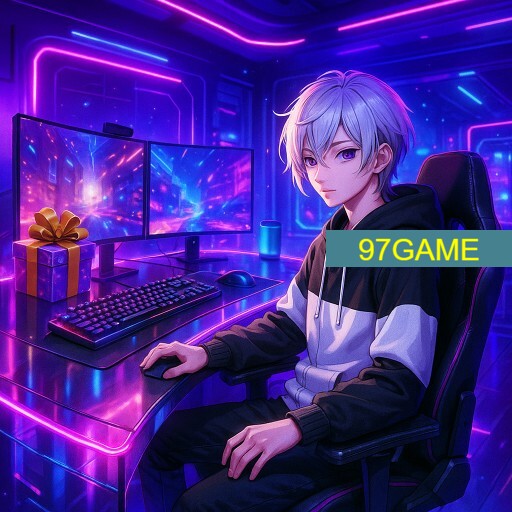 Imagem promocional da 97GAME mostrando a plataforma e suas vantagens