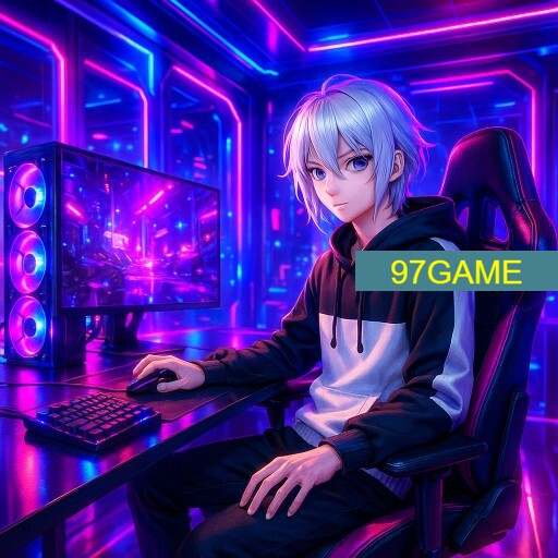 Imagem promocional da 97GAME mostrando a plataforma e suas vantagens
