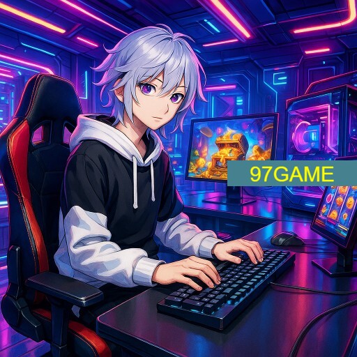 Imagem promocional da 97GAME mostrando a plataforma e suas vantagens
