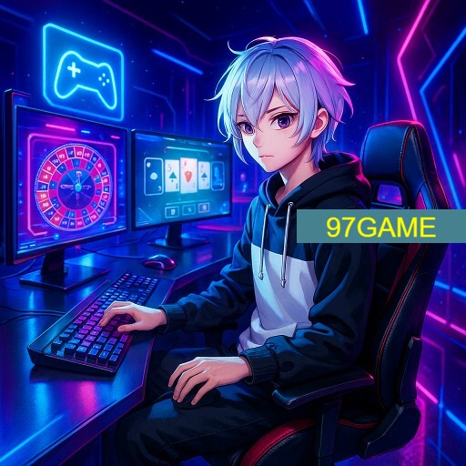 Imagem promocional da 97GAME mostrando a plataforma e suas vantagens
