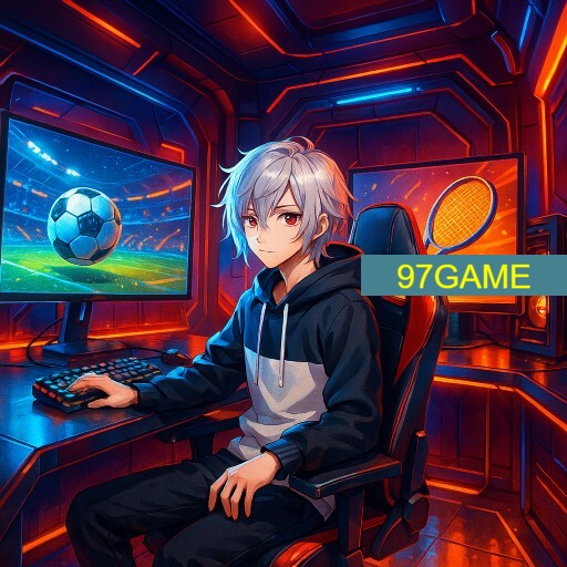 Imagem promocional da 97GAME mostrando a plataforma e suas vantagens