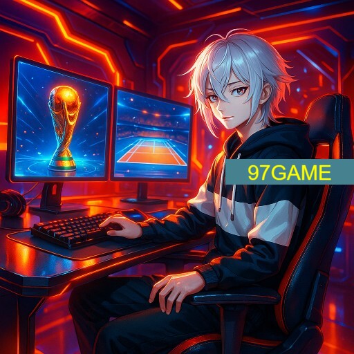 Imagem promocional da 97GAME mostrando a plataforma e suas vantagens