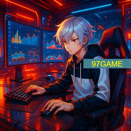 Imagem promocional da 97GAME mostrando a plataforma e suas vantagens