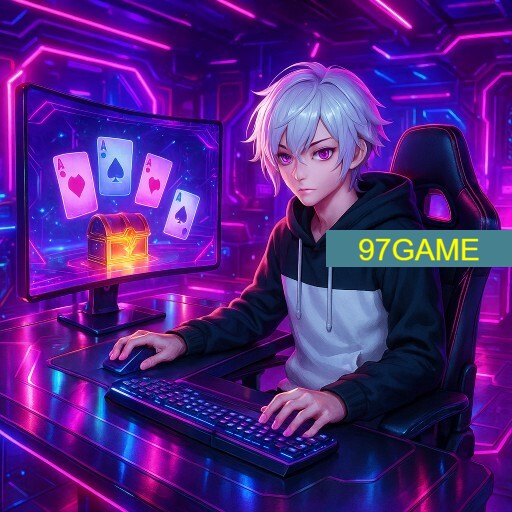 Imagem promocional da 97GAME mostrando a plataforma e suas vantagens