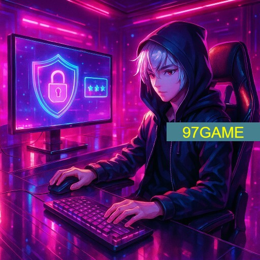 Imagem promocional da 97GAME mostrando a plataforma e suas vantagens