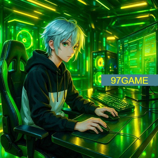 Imagem promocional da 97GAME mostrando a plataforma e suas vantagens